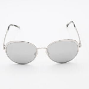 Chanel Plastic Chanel Logo Sunglasses Silver